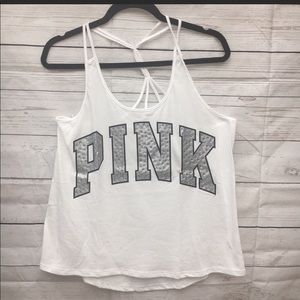 A Pink racer back tank top